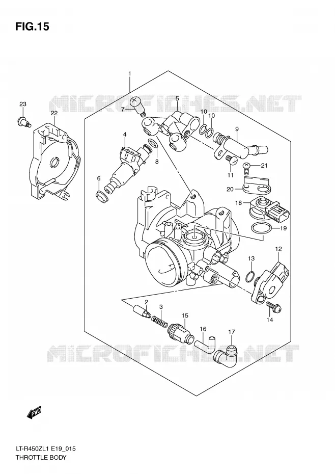 ENSEMBLE INJECTION Suzuki QUAD 450 QUADRACER 2011  LT-R450L1(E19)