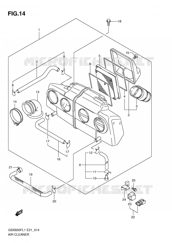 FILTRE A AIR Suzuki MOTO 650 GSX-F 2011  GSX650FL1(E21)
