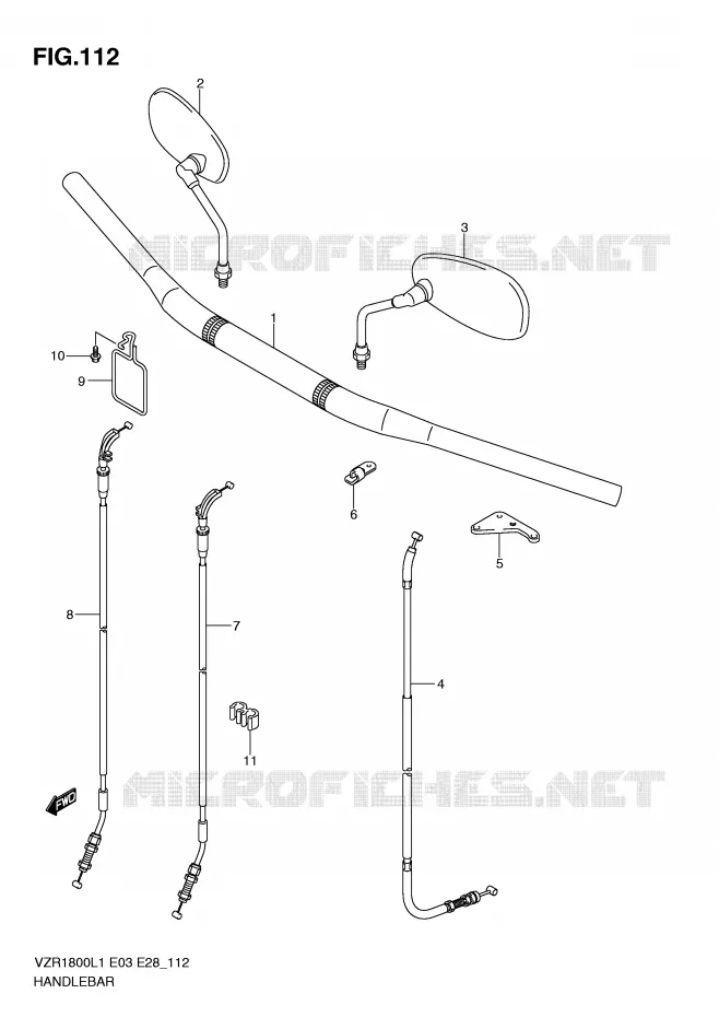 GUIDON Suzuki MOTO 1800 INTRUDER 2011  VZR1800L1(E3)