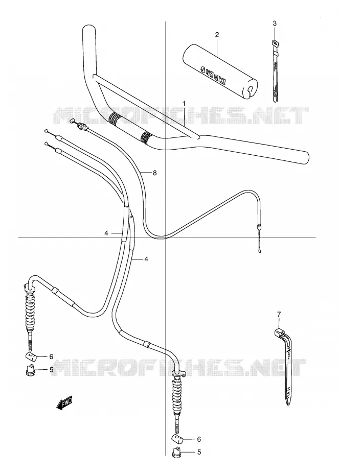 GUIDON Suzuki QUAD 80 QUADSPORT 2000  LT80Y(P1)