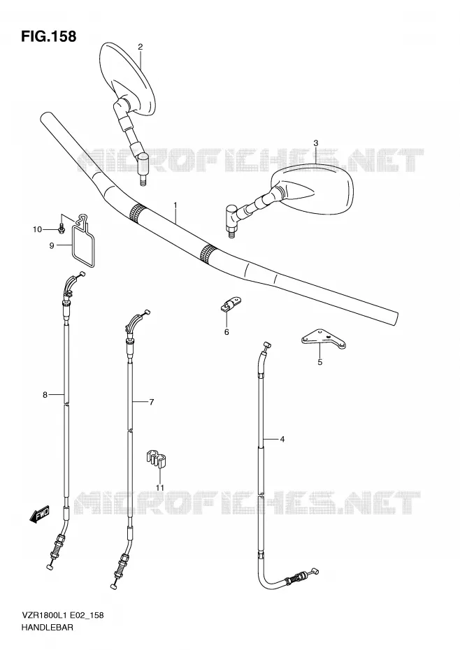 GUIDON (VZR1800ZL1 E2) Suzuki MOTO 1800 INTRUDER 2011  VZR1800ZUFL1(E2)