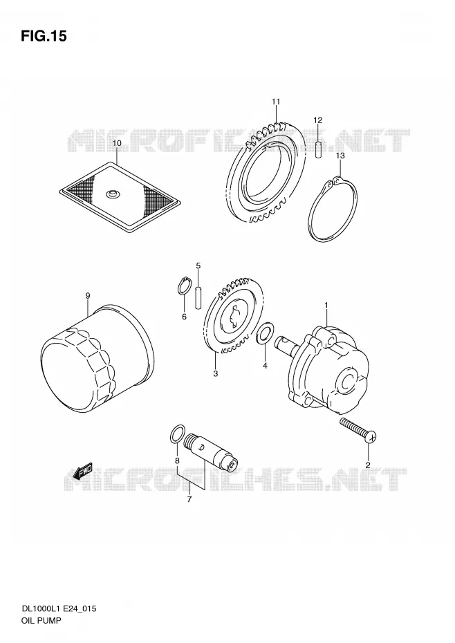 POMPE A HUILE Suzuki MOTO 1000 V-STROM 2011  DL1000L1(E24)