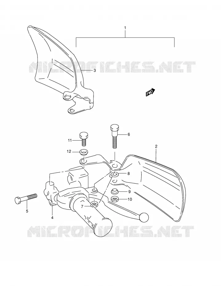 PROTEGES MAINS (OPTIONNEL) Suzuki QUAD 500 QUADMASTER 2000  LT-F500FY(E24)