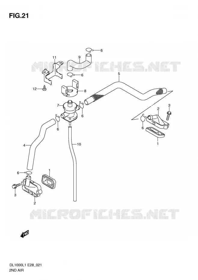 SYSTEME RECYCLAGE GAZ ECHAPPEMENT Suzuki MOTO 1000 V-STROM 2011  DL1000L1(E28)