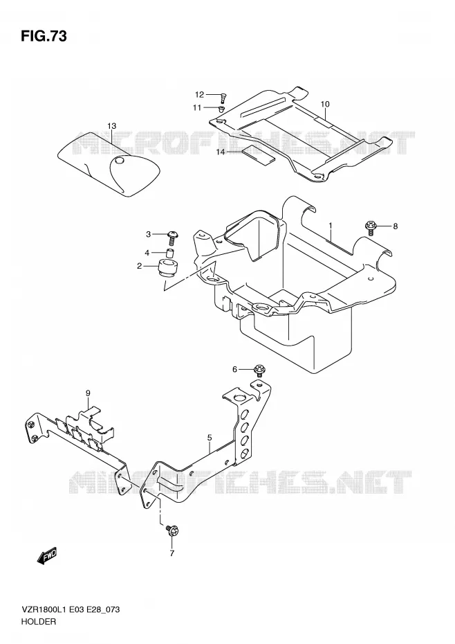 SUPPORT Suzuki MOTO 1800 INTRUDER 2011  VZR1800L1(E3)