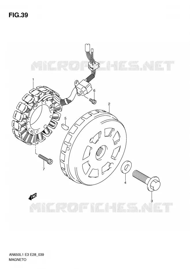 ALLUMAGE ROTOR - STATOR Suzuki SCOOTER 650 BURGMAN 2011  AN650AL1(E3/E28)