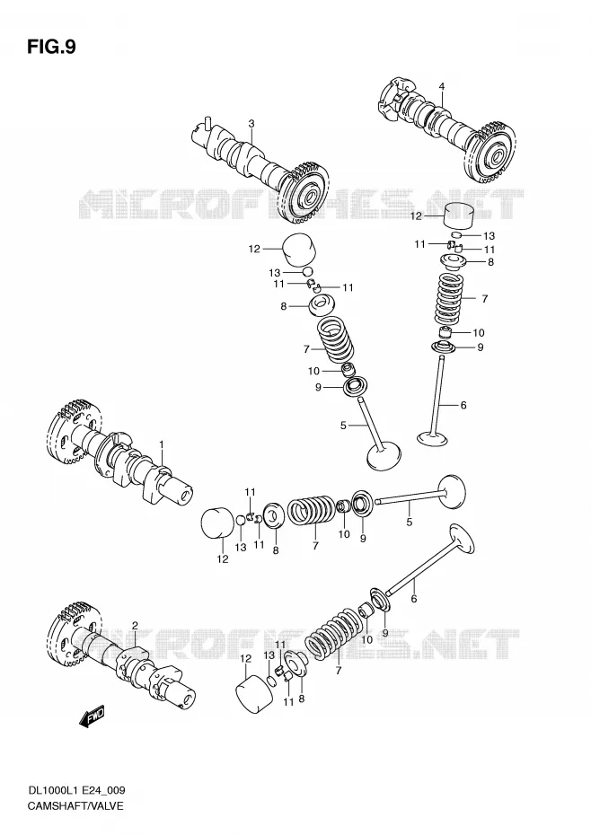 ARBRE A CAMES - SOUPAPES Suzuki MOTO 1000 V-STROM 2011  DL1000L1(E24)