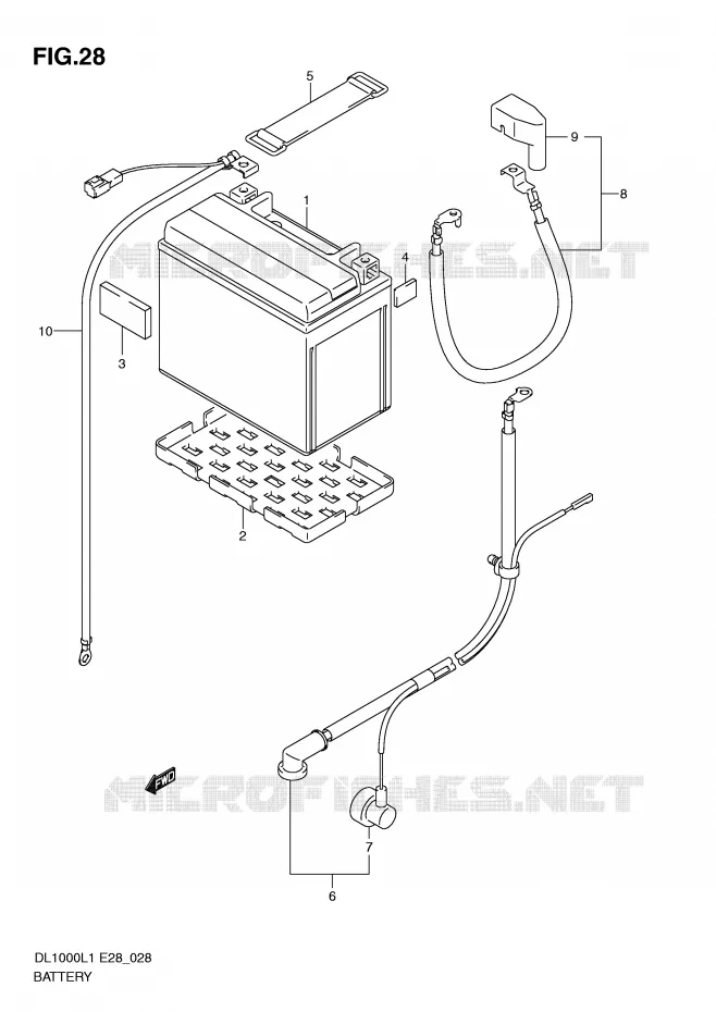 BATTERIE Suzuki MOTO 1000 V-STROM 2011  DL1000L1(E28)