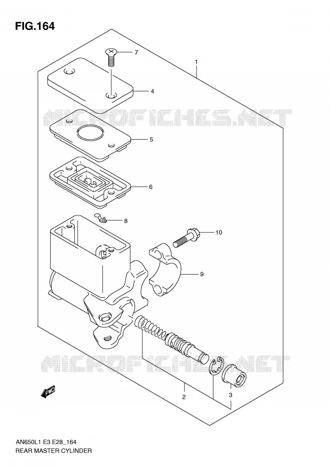 MAITRE CYLINDRE ARRIERE Suzuki SCOOTER 650 BURGMAN 2011  AN650AL1(E3/E28)