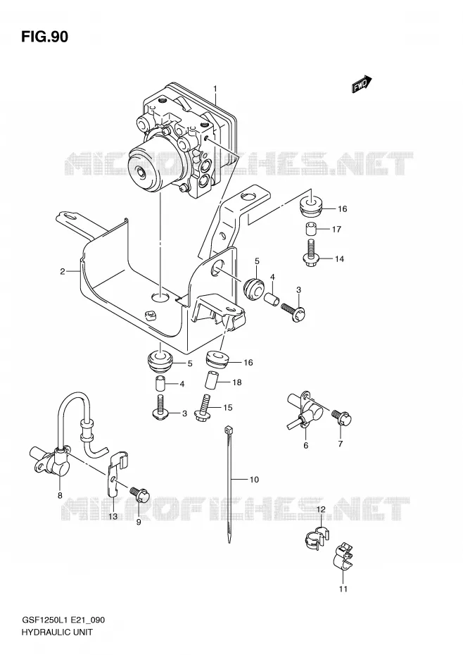 SYSTÈME ABS (GSF1250AL1 E24) Suzuki MOTO 1250 BANDIT 2012  GSF1250L1(E21)