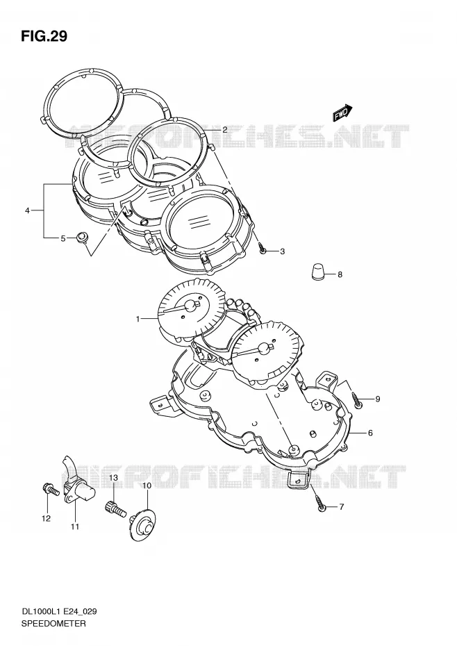 COMPTEUR Suzuki MOTO 1000 V-STROM 2011  DL1000L1(E24)