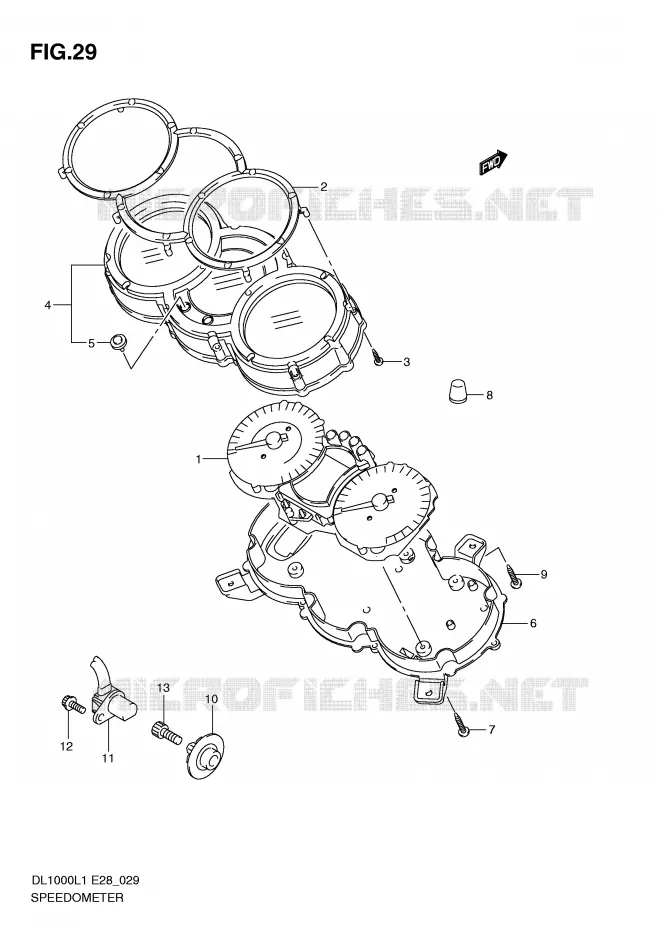 COMPTEUR Suzuki MOTO 1000 V-STROM 2011  DL1000L1(E28)