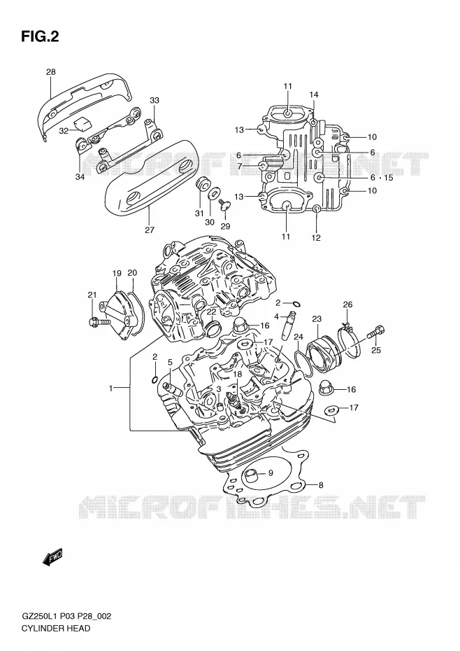 CULASSE Suzuki MOTO 250 MARAUDER 2011  GZ250L1(P3)