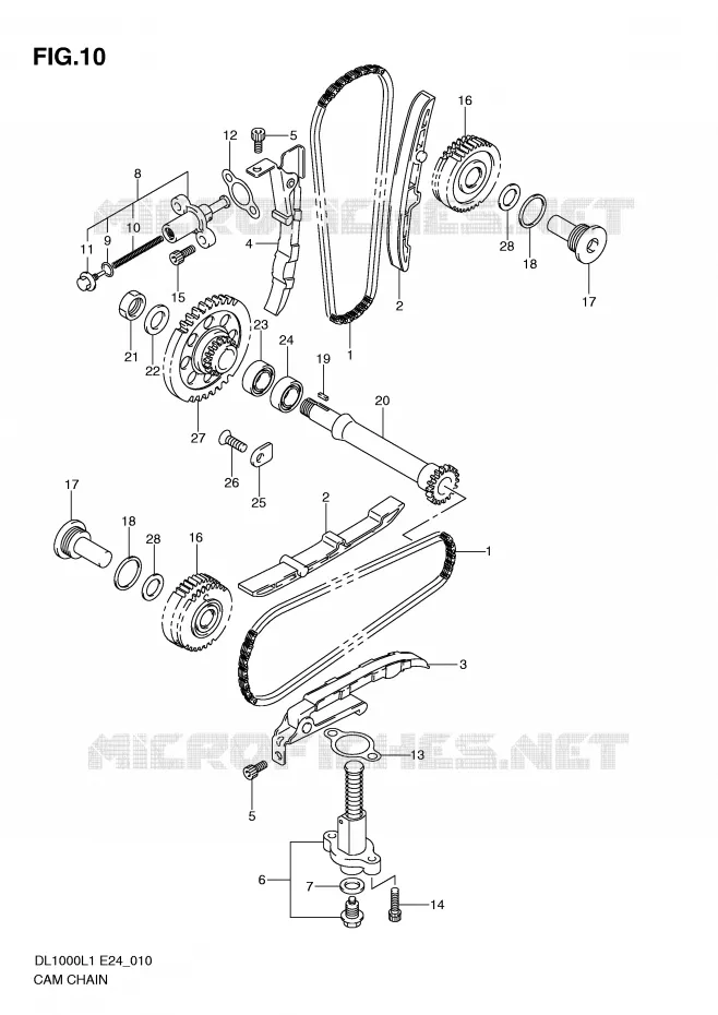 DISTRIBUTION Suzuki MOTO 1000 V-STROM 2011  DL1000L1(E24)