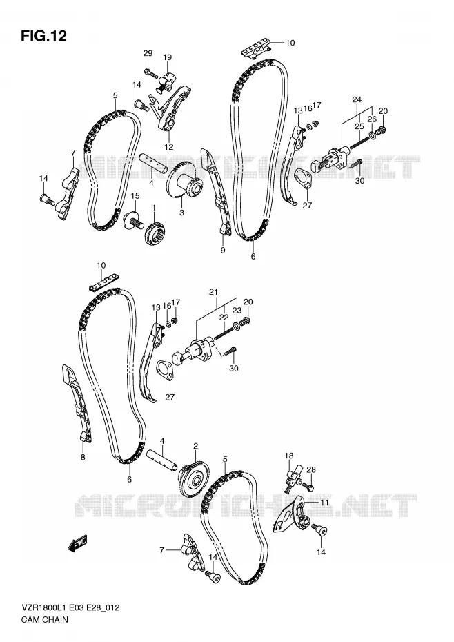 DISTRIBUTION Suzuki MOTO 1800 INTRUDER 2011  VZR1800L1(E3)
