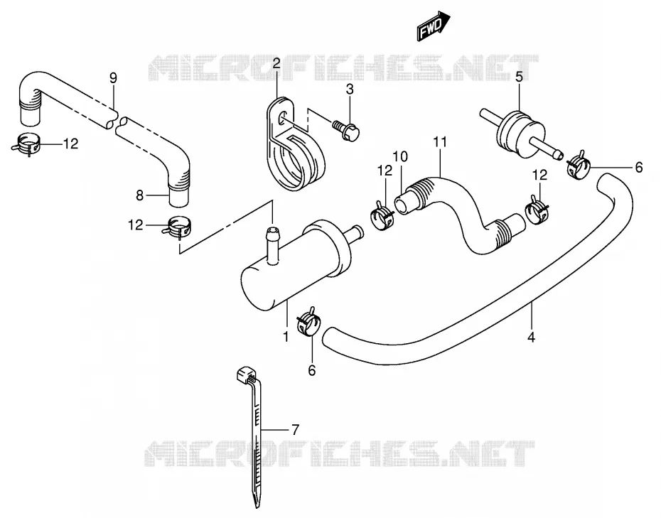 FILTRE  A ESSENCE Suzuki SCOOTER 400 BURGMAN 2002  AN400RK2(E2)