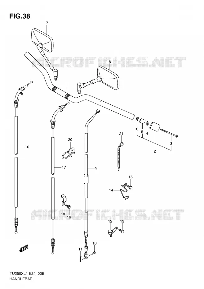 GUIDON Suzuki MOTO 250 TU 2011  TU250XL1(E24)