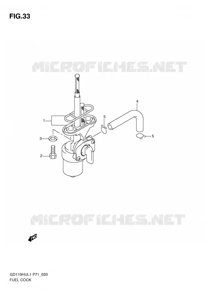 ROBINET D'ESSENCE Suzuki MOTO 110 GD 2011  GD110HUL1(P71)