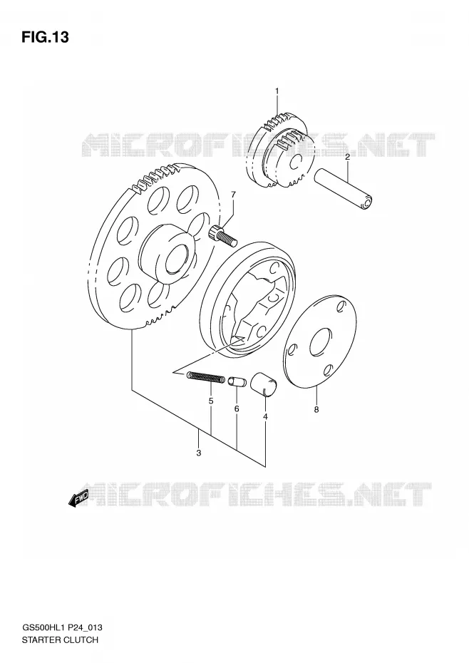 ROUE LIBRE DE DEMARREUR Suzuki MOTO 500 GS-F 2011  GS500FHL1(L1)