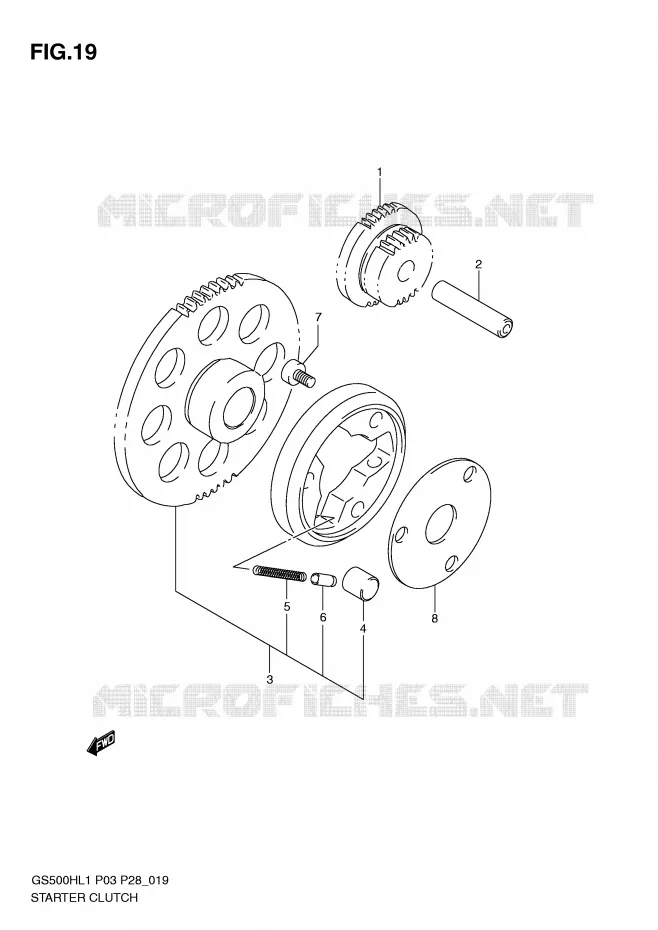 ROUE LIBRE DE DEMARREUR Suzuki MOTO 500 GS-F 2011  GS500FHL1(P3)