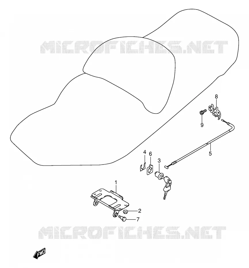 SELLE (MODELE K1/K2) Suzuki SCOOTER 250 BURGMAN 2002  AN250RK2(E2)