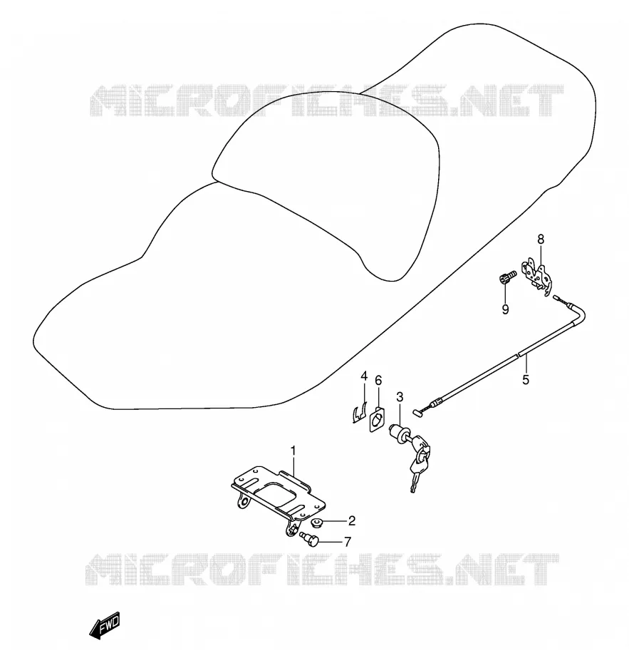 SELLE (MODELE K1/K2) Suzuki SCOOTER 400 BURGMAN 2002  AN400K2(E2)