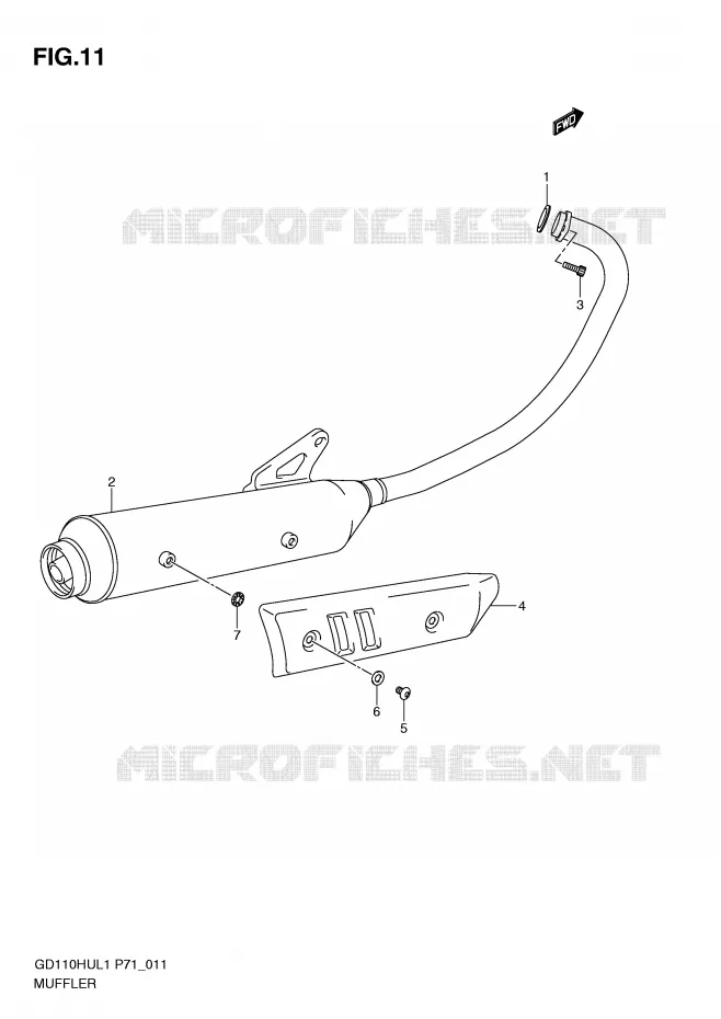 SILENCIEUX Suzuki MOTO 110 GD 2011  GD110HUL1(P71)