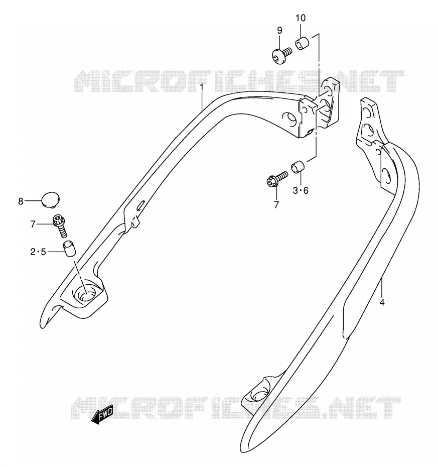 SUPPORT DOSSERET (SIDE)(MODELE K1) Suzuki SCOOTER 400 BURGMAN 2000  AN400Y(E2)