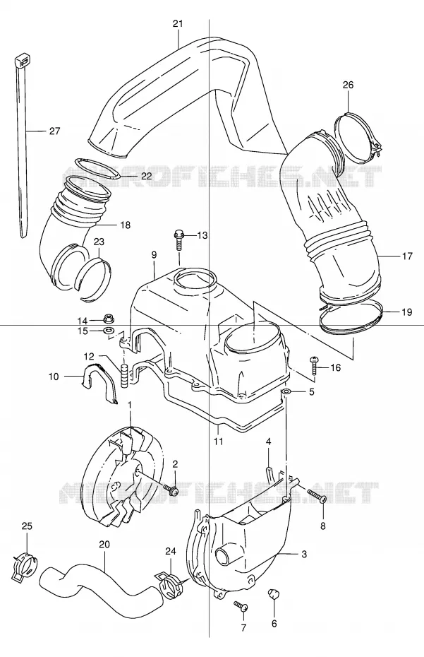 VENTILATEUR DE REFROIDISSEMENT Suzuki QUAD 80 QUADSPORT 2001  LT80K1(P1)