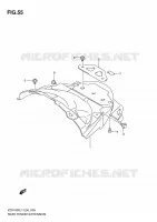 BAVETTE ARRIERE pour Suzuki INTRUDER 1800 2011