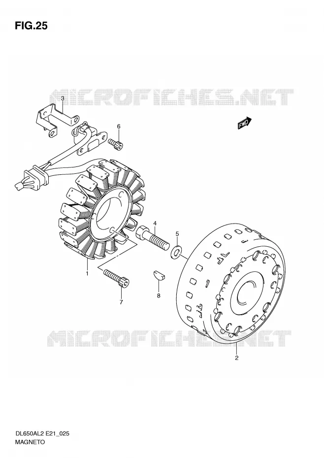 ALLUMAGE ROTOR - STATOR Suzuki MOTO 650 V-STROM 2012  DL650AL2(E21)