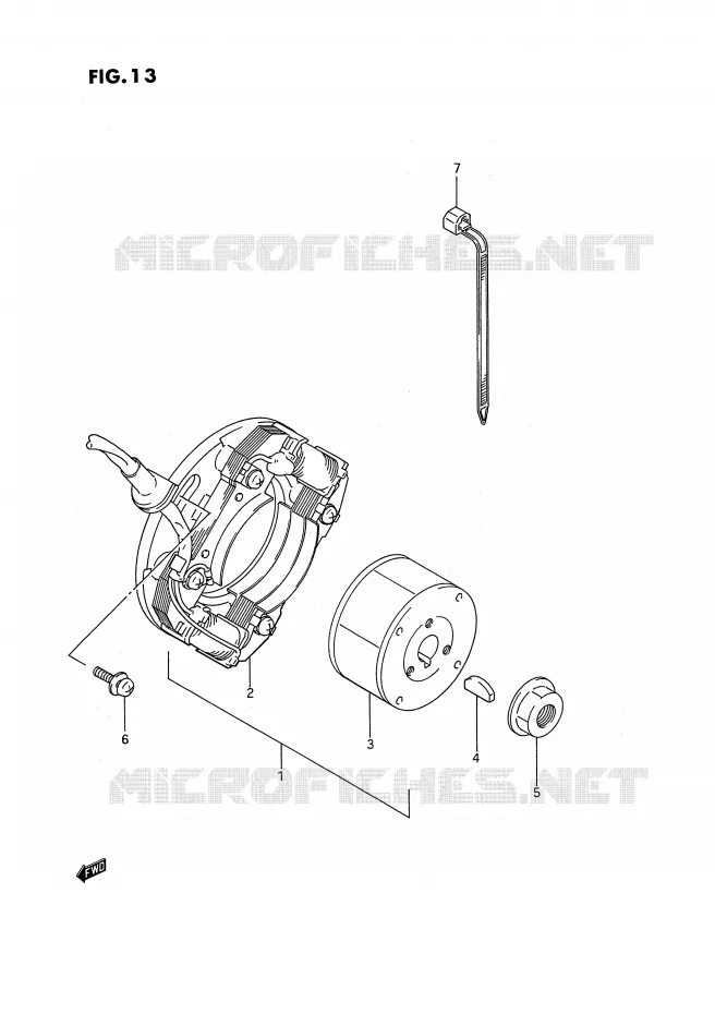 ALLUMAGE ROTOR - STATOR Suzuki MOTO 80 RM 1988  RM80J(E24)