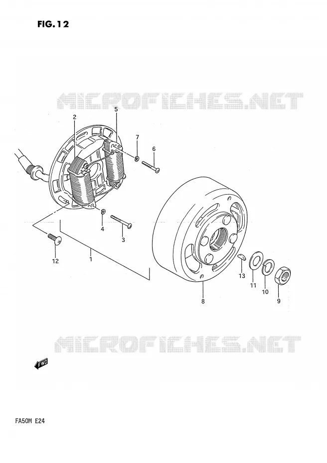 ALLUMAGE ROTOR - STATOR Suzuki SCOOTER 50 FA 1988  FA50J(E24)