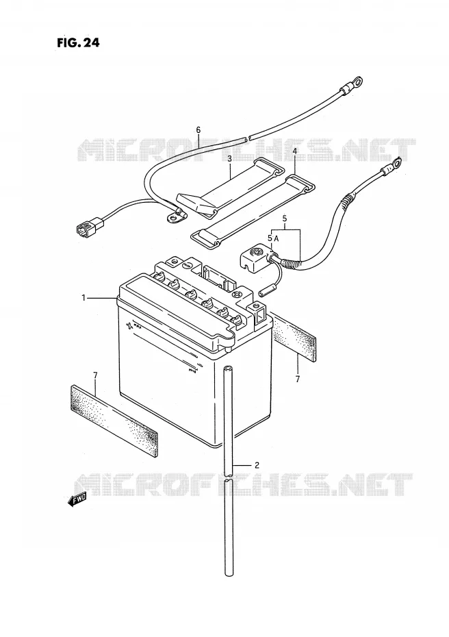 BATTERIE Suzuki QUAD 250 QUADRUNNER 1987  LT-4WDH(E3)