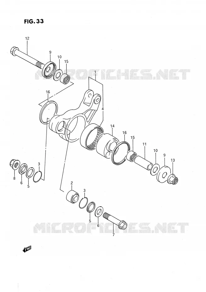 BIELLETTE D'AMORTISSEUR (MODELE G) Suzuki MOTO 80 RM 1986  RM80G(E24)
