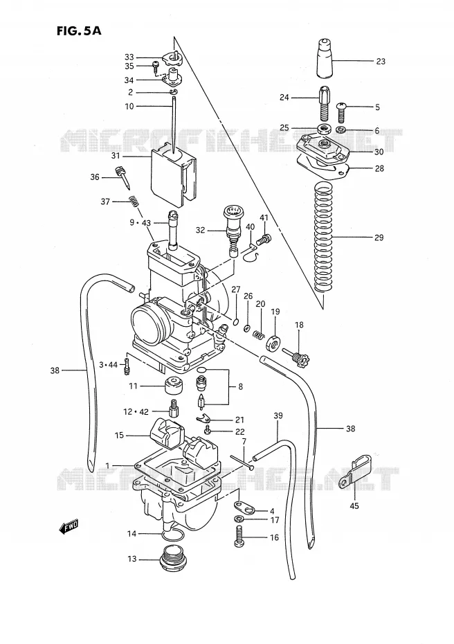 CARBURATEUR (MODELE K/L/M/N/P/R/S) Suzuki MOTO 80 RM 1991  RM80M(E24)