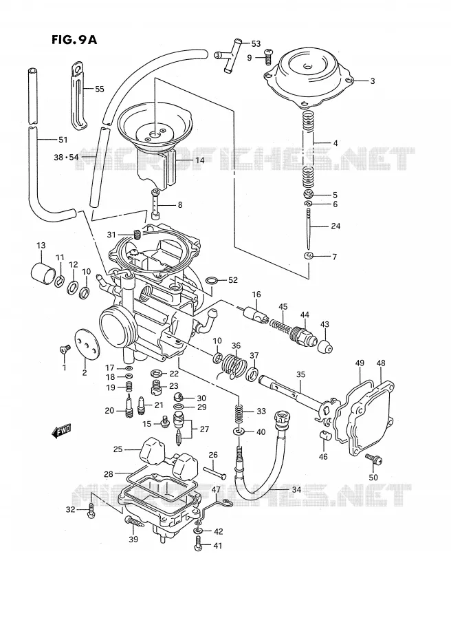CARBURATEUR (MODELE L/M/N/P/R/S) Suzuki QUAD 250 QUADRUNNER 1994  LT-4WDR(E3)