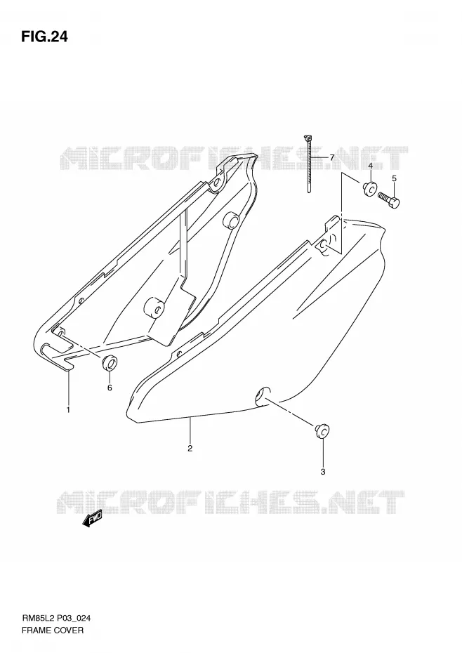 CARENAGES ARRIERE Suzuki MOTO 85 RM 2012  RM85L2(P03)