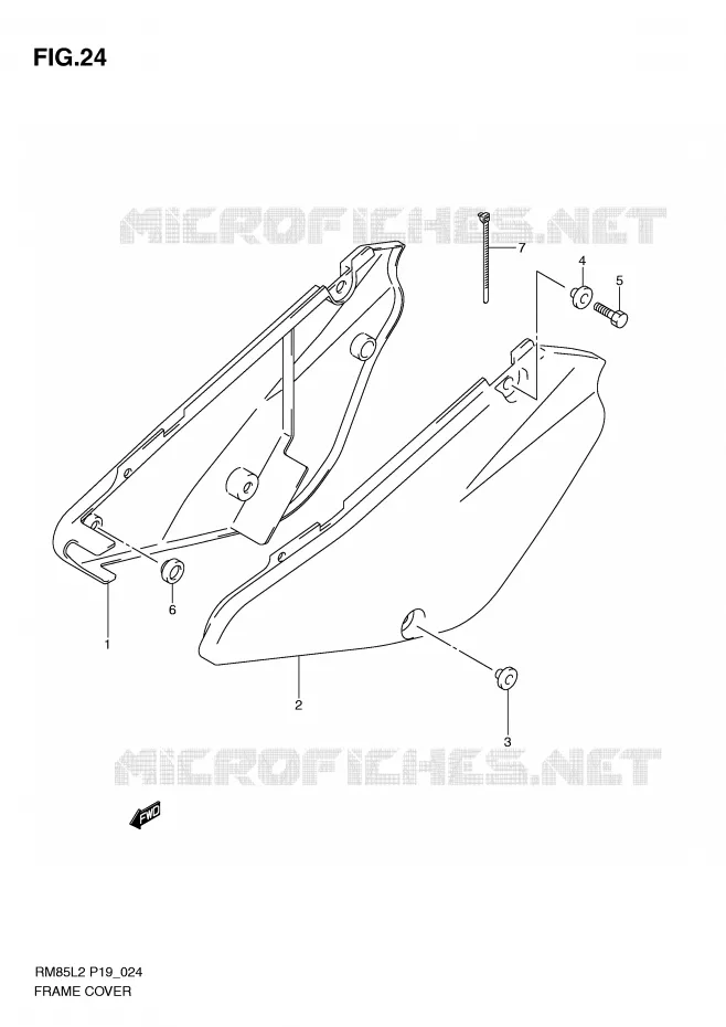 CARENAGES ARRIERE Suzuki MOTO 85 RM 2012  RM85L2(P19)