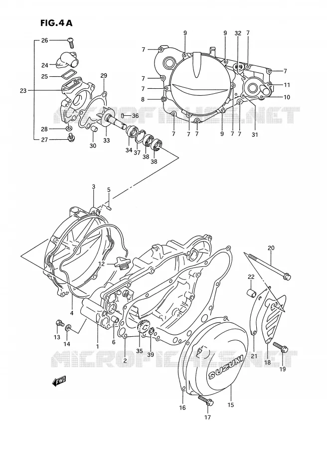 CARTER (MODELE R/S) Suzuki MOTO 250 RM-250 1995  RM250S(E3)