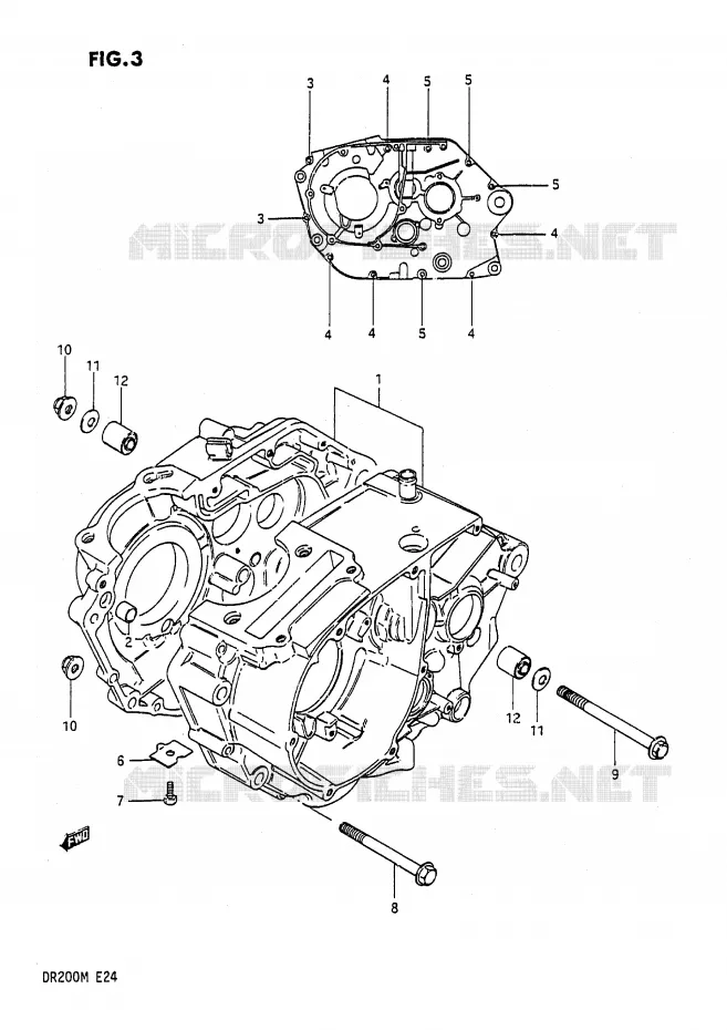 CARTER Suzuki MOTO 200 DR 1986  DR200G(E24)