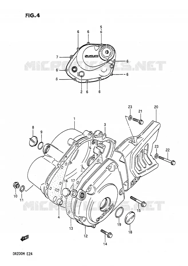CARTER Suzuki MOTO 200 DR 1989  DR200K(E24)