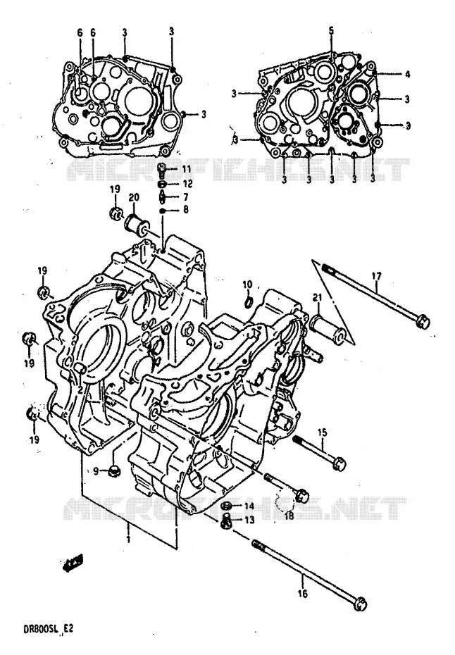 CARTER Suzuki MOTO 800 DR 1990  DR800SUL(L)
