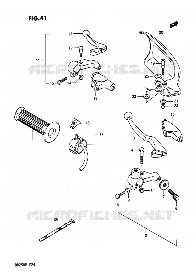 COMMODO DE PHARE (E1,E2) Suzuki MOTO 200 DR 1986  DR200G(E24)