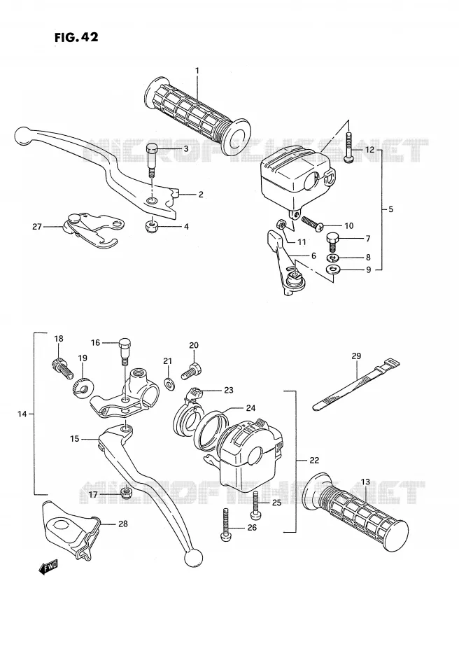 COMMODOS (MODELE H/J/K/L) Suzuki QUAD 250 QUADRUNNER 1990  LT-4WDL(E3)