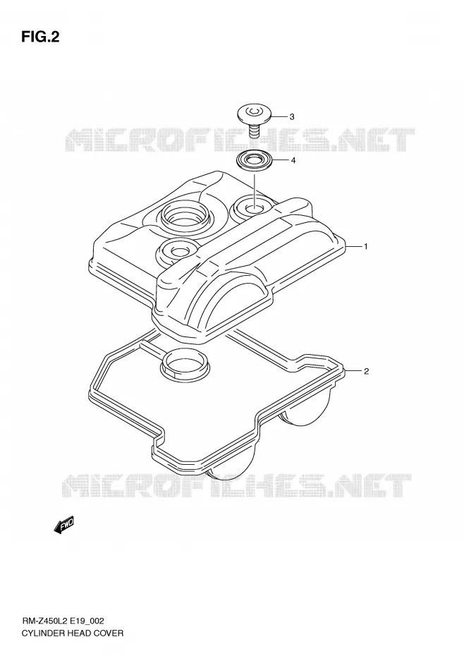 COUVERCLE DE CULASSE Suzuki MOTO 450 RM-Z 2012  RM-Z450L2(E19)