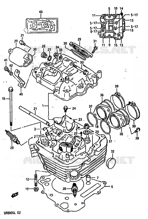 CULASSE Suzuki MOTO 800 DR 1990  DR800SL(L)