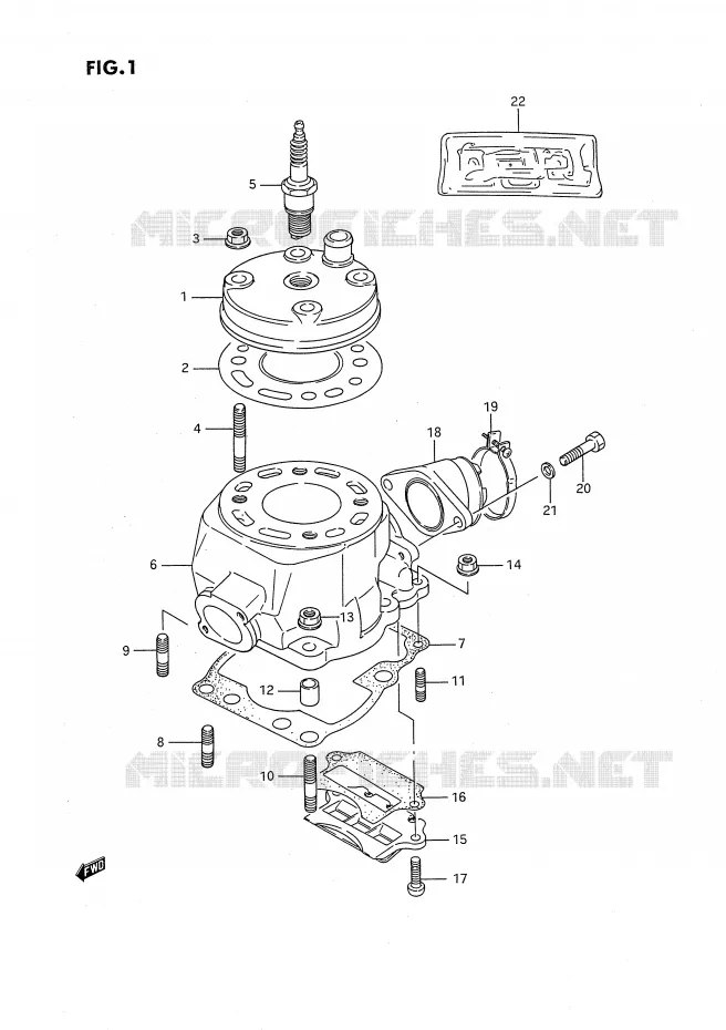 CYLINDRE (MODELE G/H) Suzuki MOTO 80 RM 1993  RM80P(E24)