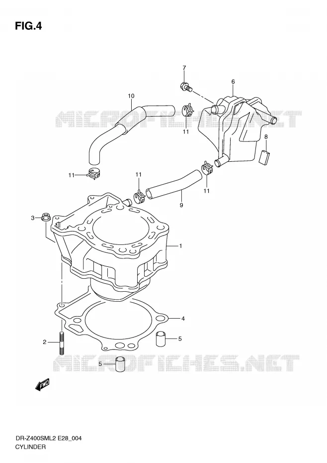 CYLINDRE Suzuki MOTO 400 DR-Z 2012  DR-Z400SML2(E28)