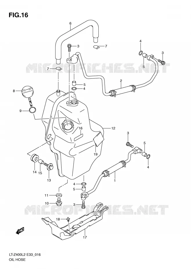 DURITE D'HUILE Suzuki QUAD 400 QUADSPORT 2012  LT-Z400L2(E33)